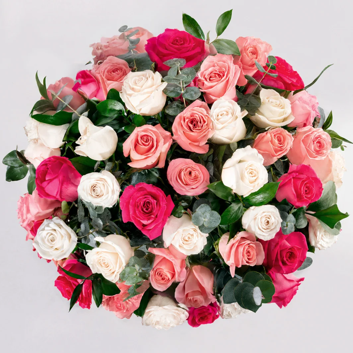 Arreglo de 50 Rosas Combinadas