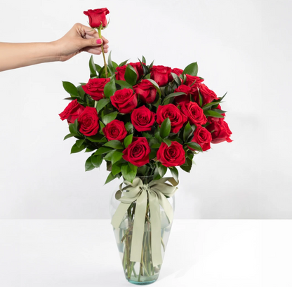 Clásico Amor con 24 Rosas Rojas
