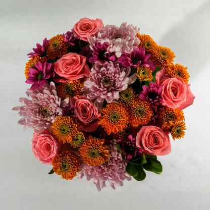 Brillo Fugaz Ramo con Rosas y Margaritas