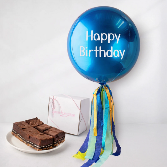 Kit Cumpleañero: Brownies con Globo Azul