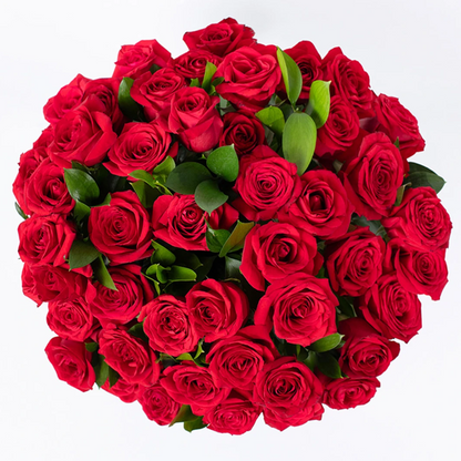 Gran Ramo de Amor con 50 Rosas Rojas